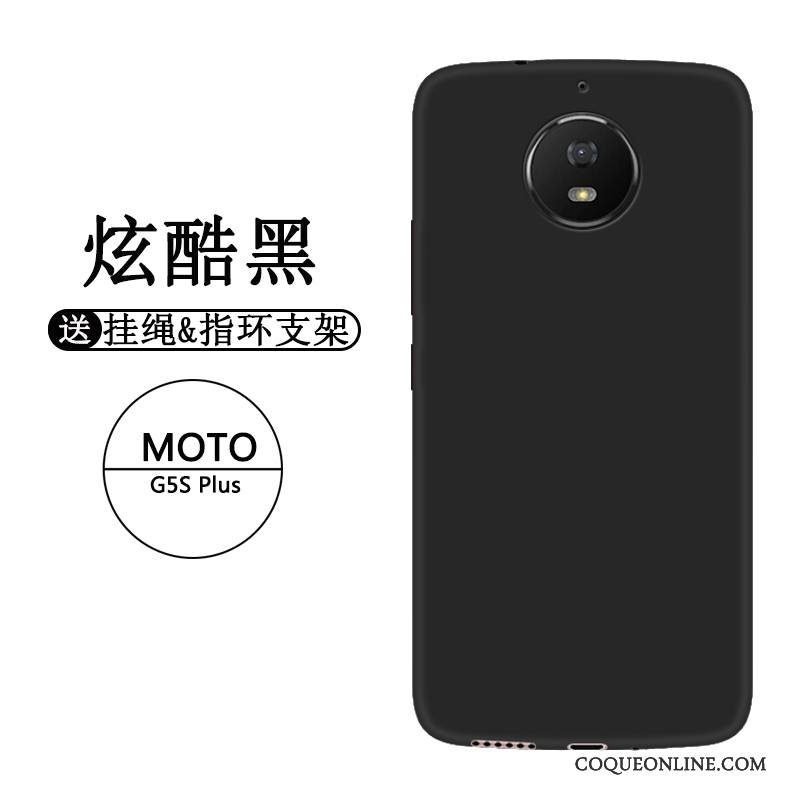 Moto G5s Plus Protection Personnalité Tout Compris Fluide Doux Coque De Téléphone Étui Noir