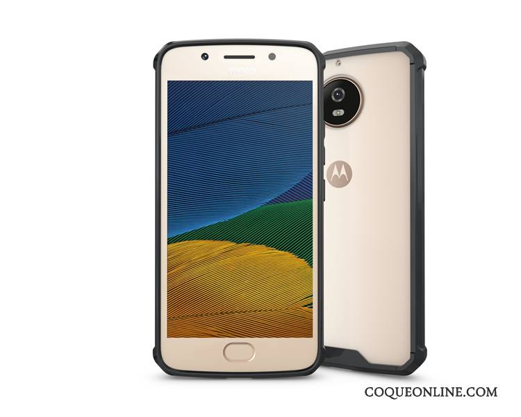 Moto G5s Plus Étui Rose Armure Simple Résistant Aux Rayures Coque De Téléphone Fluide Doux