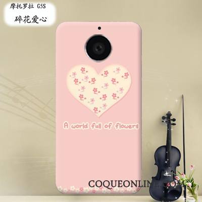 Moto G5s Protection Bordure Coque De Téléphone Étui Rose Fluide Doux Peinture