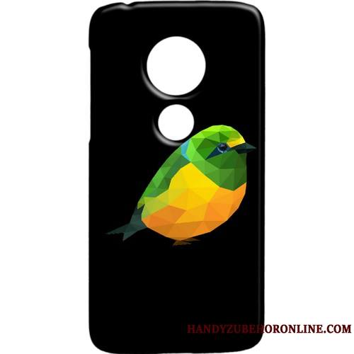 Moto G7 Coque Animal Délavé En Daim Europe Noir Créatif Téléphone Portable Protection