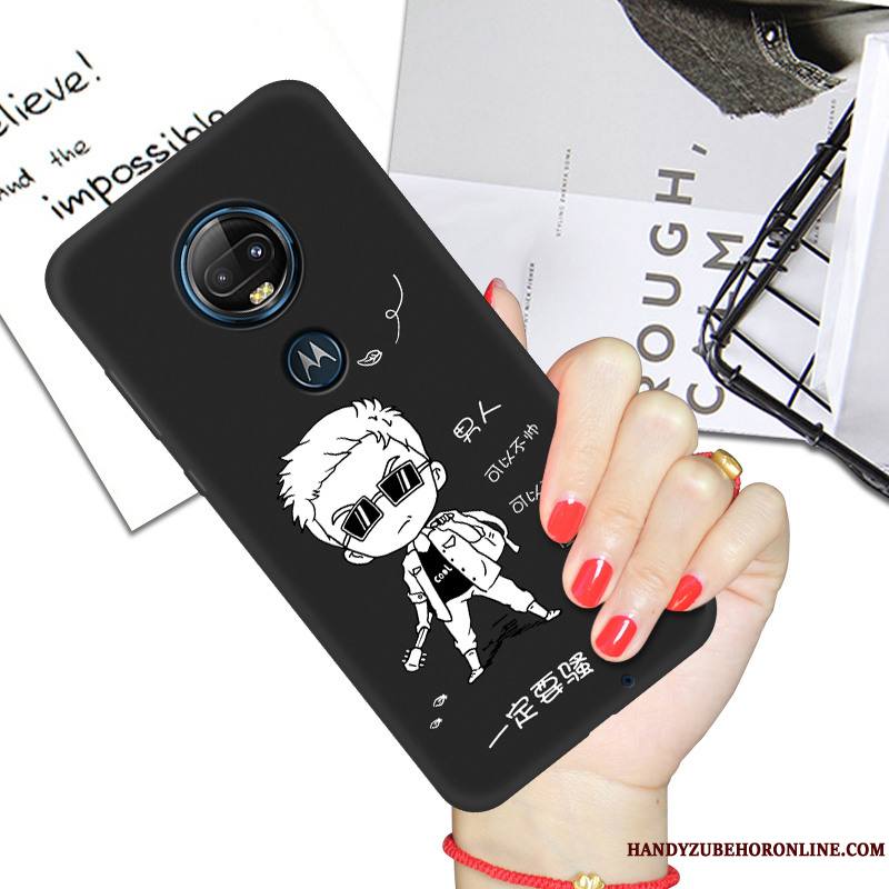 Moto G7 Dessin Animé Protection Créatif Étui Noir Coque De Téléphone