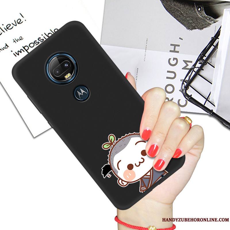 Moto G7 Dessin Animé Protection Créatif Étui Noir Coque De Téléphone