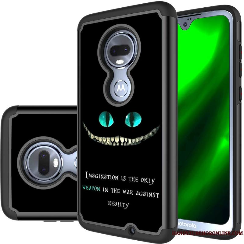 Moto G7 Incassable Violet Coque Téléphone Portable Robot Protection Étui