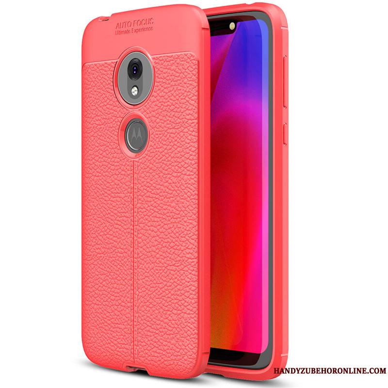 Moto G7 Play Litchi Modèle Fleurie Protection Tout Compris Coque De Téléphone Noir Téléphone Portable