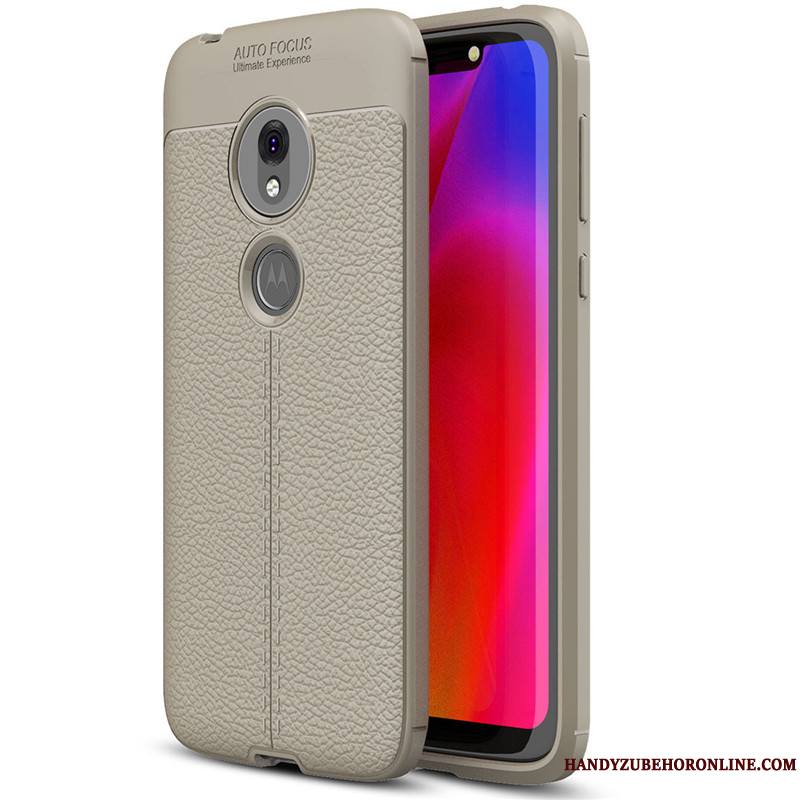 Moto G7 Play Litchi Modèle Fleurie Protection Tout Compris Coque De Téléphone Noir Téléphone Portable