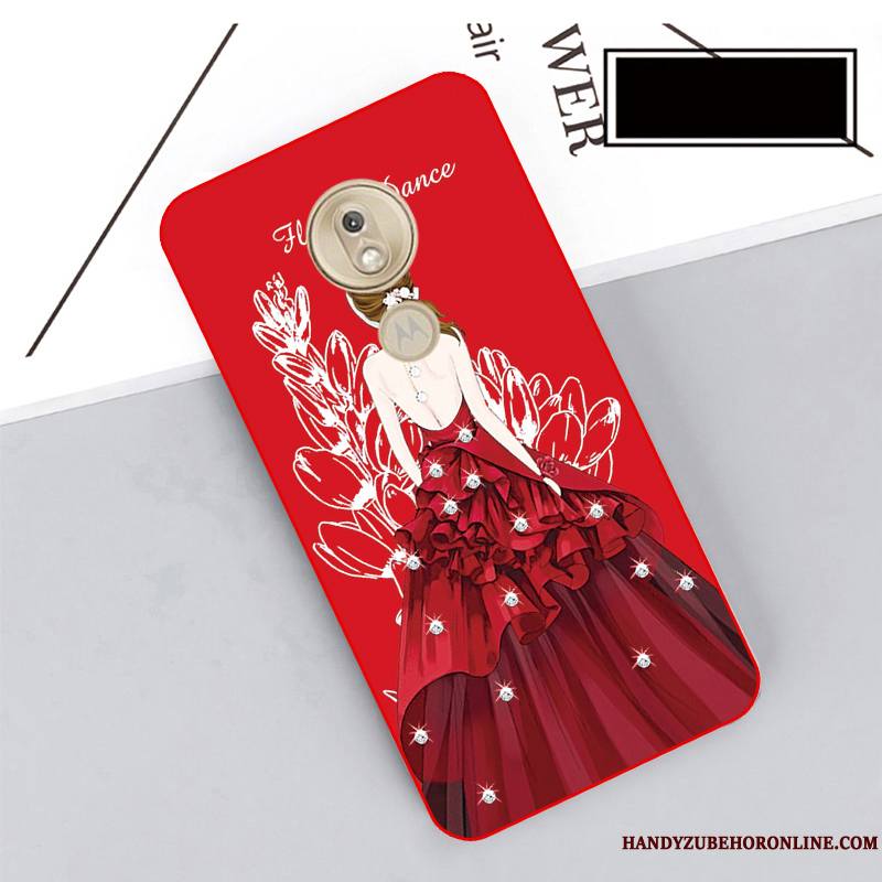 Moto G7 Play Étui Rouge Protection Coque De Téléphone Téléphone Portable Ornements Suspendus
