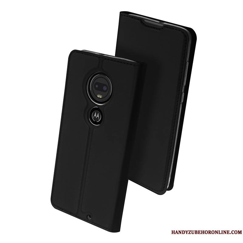 Moto G7 Plus Carte Légères Transparent Coque Bleu Téléphone Portable Fluide Doux
