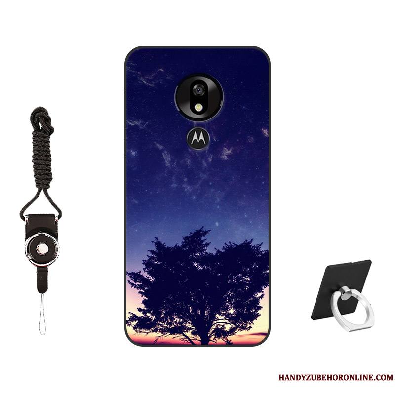 Moto G7 Power Coque Silicone Peinture Tempérer Personnalisé Modèle Personnalité Rose