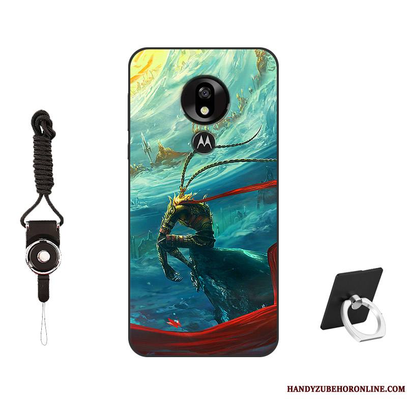 Moto G7 Power Coque Silicone Peinture Tempérer Personnalisé Modèle Personnalité Rose