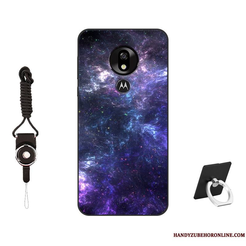 Moto G7 Power Coque Silicone Peinture Tempérer Personnalisé Modèle Personnalité Rose