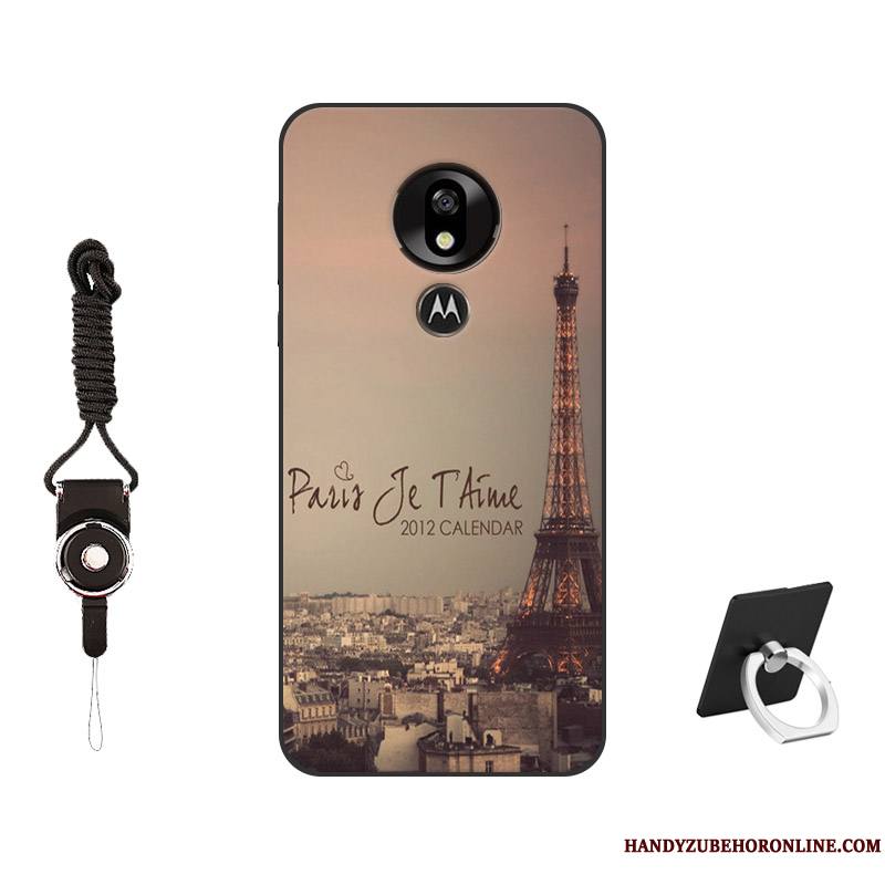 Moto G7 Power Coque Silicone Peinture Tempérer Personnalisé Modèle Personnalité Rose