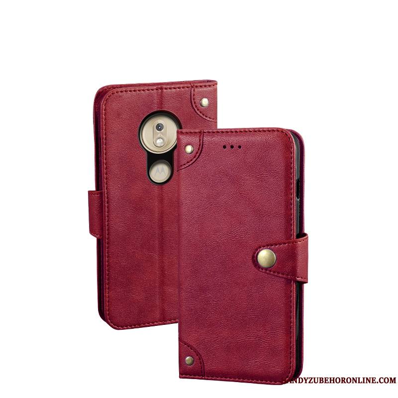 Moto G7 Power Coque Vintage Modèle Fleurie Téléphone Portable Europe Protection Étui En Cuir Vent