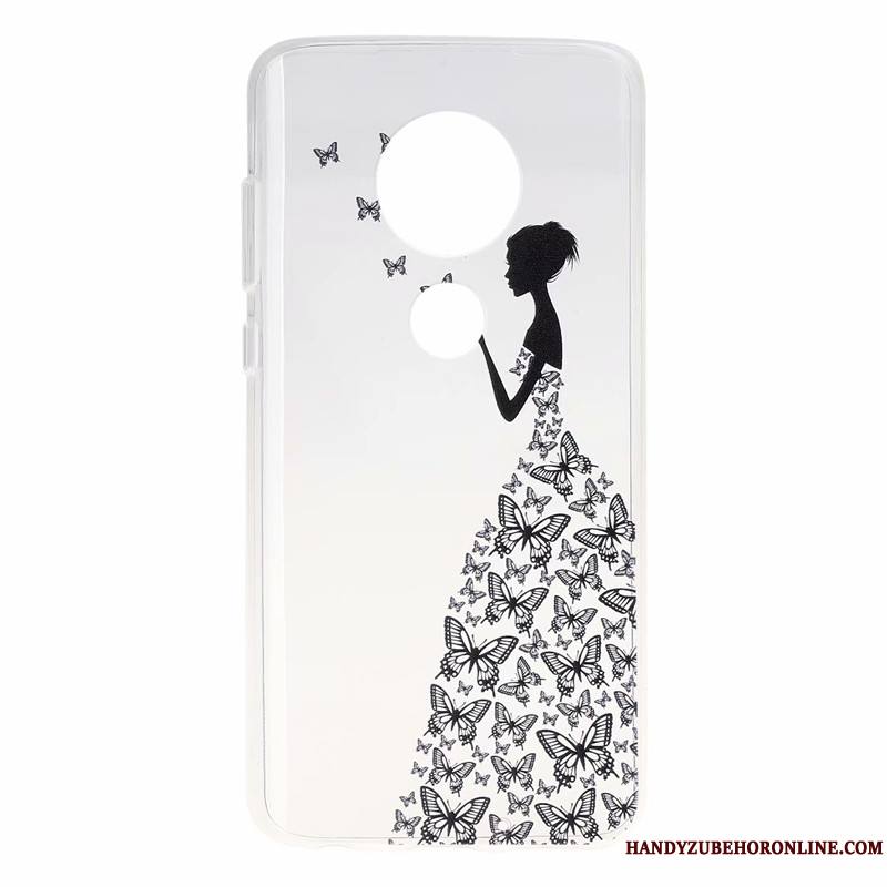 Moto G7 Power Dessin Animé Tout Compris Papillon Fluide Doux Coque Incassable Téléphone Portable