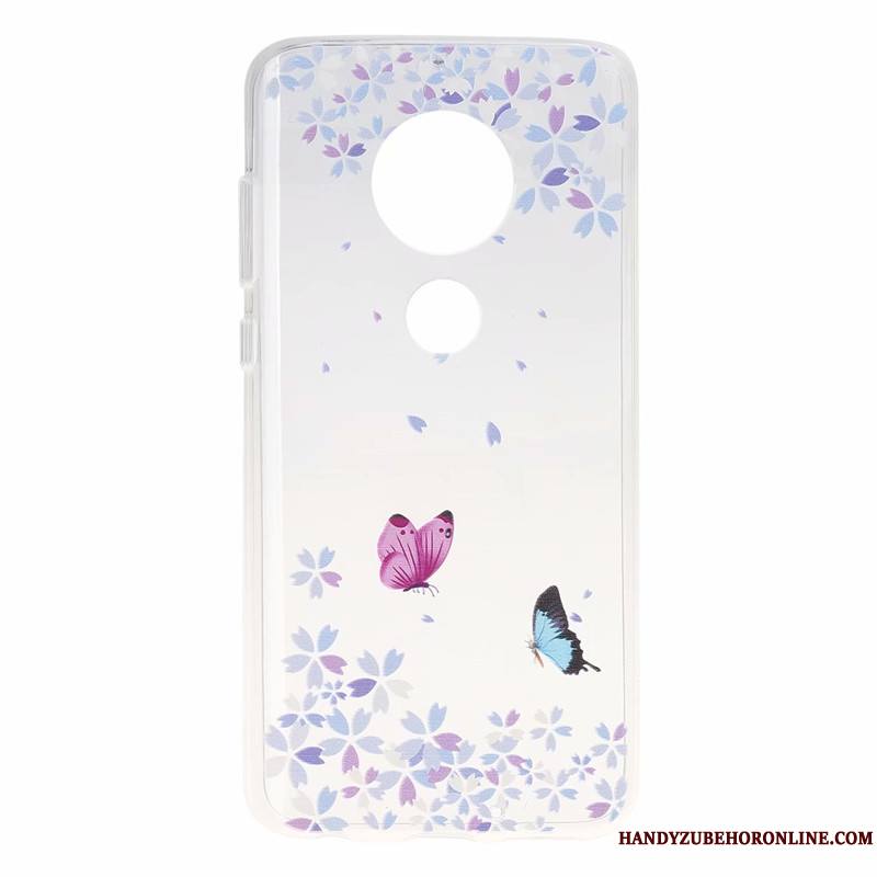 Moto G7 Power Dessin Animé Tout Compris Papillon Fluide Doux Coque Incassable Téléphone Portable