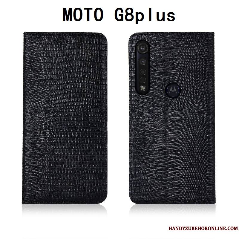 Moto G8 Plus Coque De Téléphone Téléphone Portable Cuir Véritable Étui Tout Compris Incassable Étui En Cuir