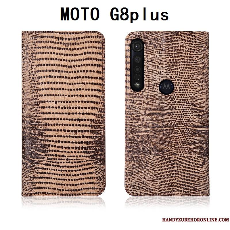 Moto G8 Plus Coque De Téléphone Téléphone Portable Cuir Véritable Étui Tout Compris Incassable Étui En Cuir