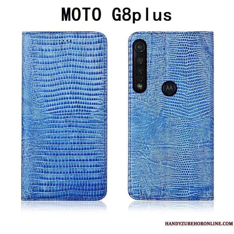 Moto G8 Plus Coque De Téléphone Téléphone Portable Cuir Véritable Étui Tout Compris Incassable Étui En Cuir