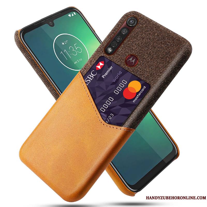 Moto G8 Plus Modèle Fleurie Business Tissu Protection Étui Coque De Téléphone Cool