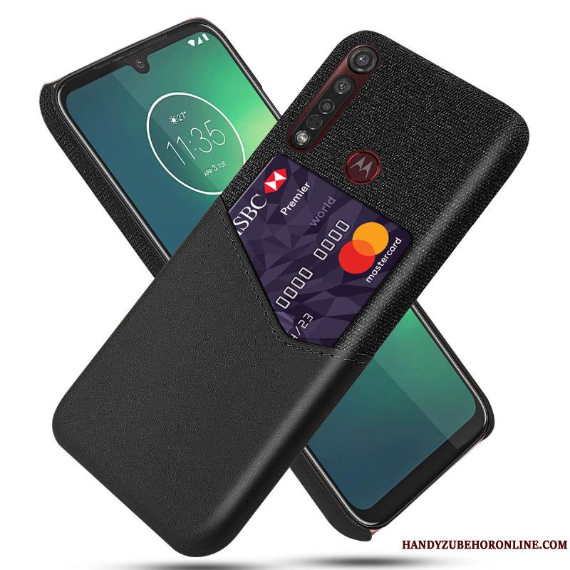 Moto G8 Plus Modèle Fleurie Business Tissu Protection Étui Coque De Téléphone Cool