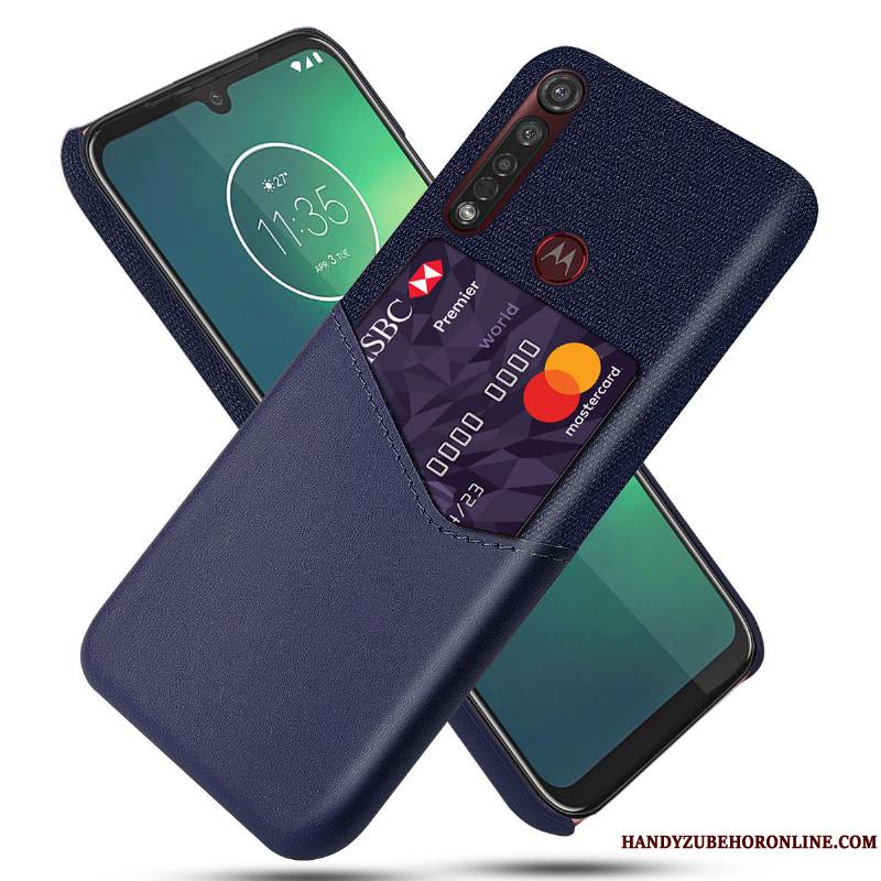 Moto G8 Plus Modèle Fleurie Business Tissu Protection Étui Coque De Téléphone Cool