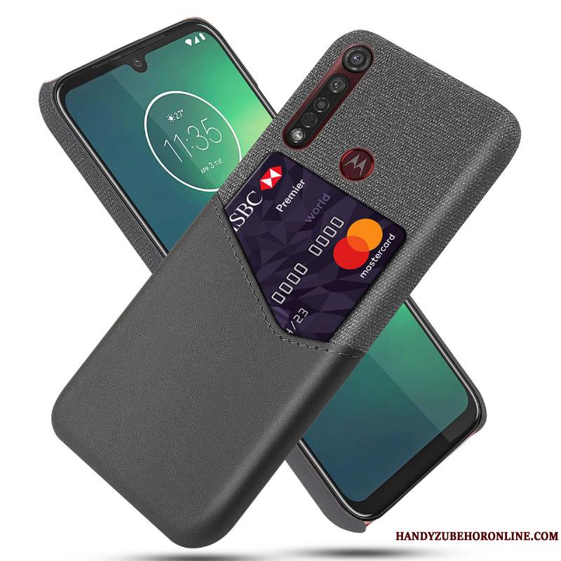 Moto G8 Plus Modèle Fleurie Business Tissu Protection Étui Coque De Téléphone Cool