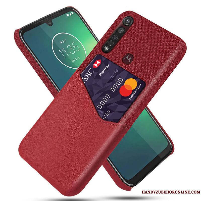 Moto G8 Plus Modèle Fleurie Business Tissu Protection Étui Coque De Téléphone Cool