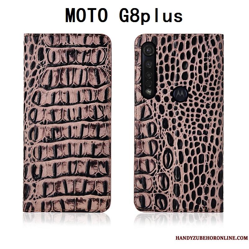 Moto G8 Plus Protection Téléphone Portable Tout Compris Housse Étui En Cuir Silicone Coque