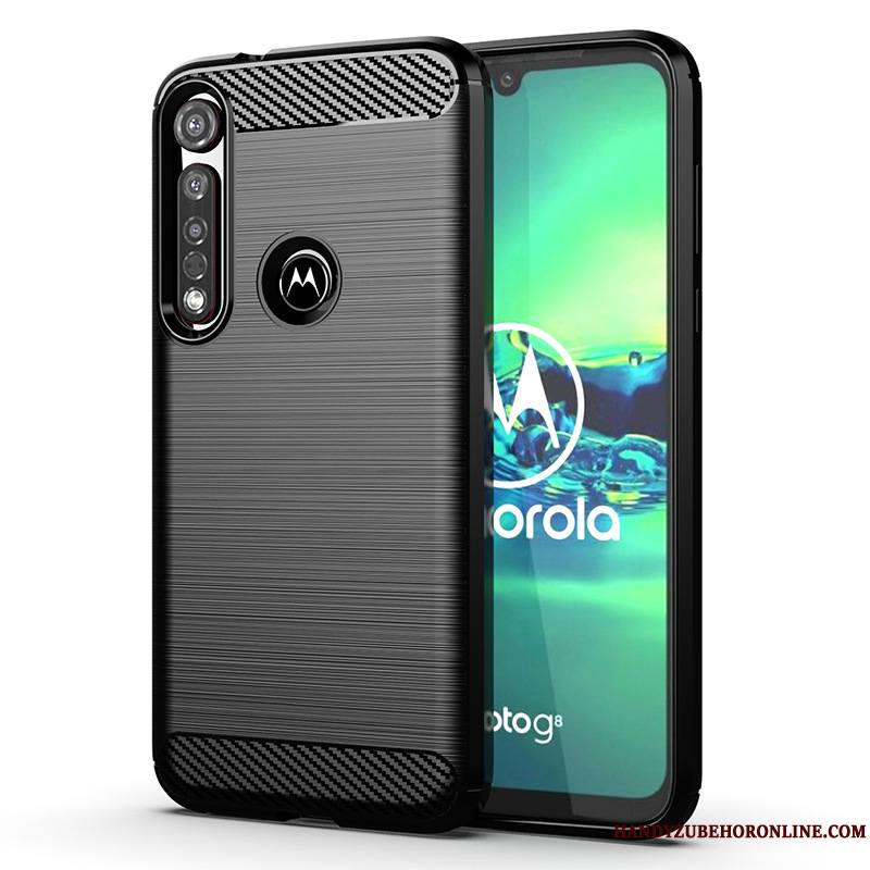 Moto G8 Plus Silicone Gris Coque De Téléphone Fluide Doux Soie Étui Modèle Fleurie