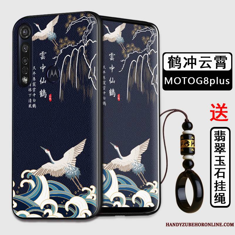 Moto G8 Plus Style Chinois Étui Tout Compris Incassable Protection Coque De Téléphone Fluide Doux