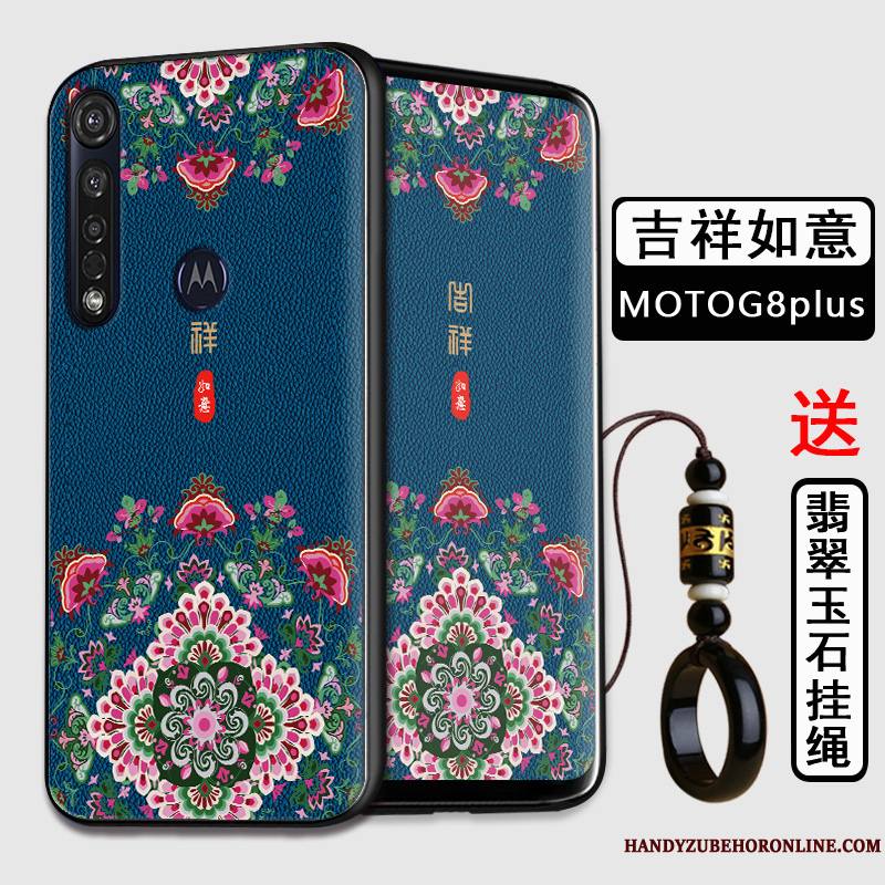 Moto G8 Plus Style Chinois Étui Tout Compris Incassable Protection Coque De Téléphone Fluide Doux