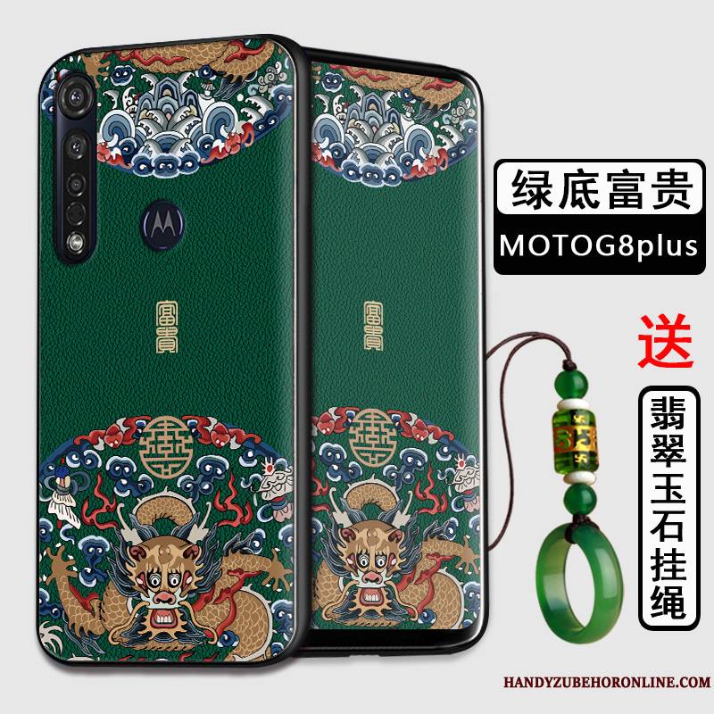 Moto G8 Plus Style Chinois Étui Tout Compris Incassable Protection Coque De Téléphone Fluide Doux