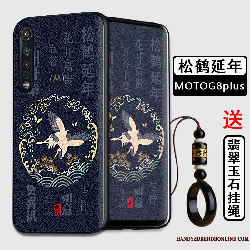 Moto G8 Plus Style Chinois Étui Tout Compris Incassable Protection Coque De Téléphone Fluide Doux