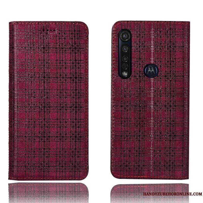 Moto G8 Plus Tout Compris Étui Étui En Cuir Housse Incassable Velours Coque De Téléphone