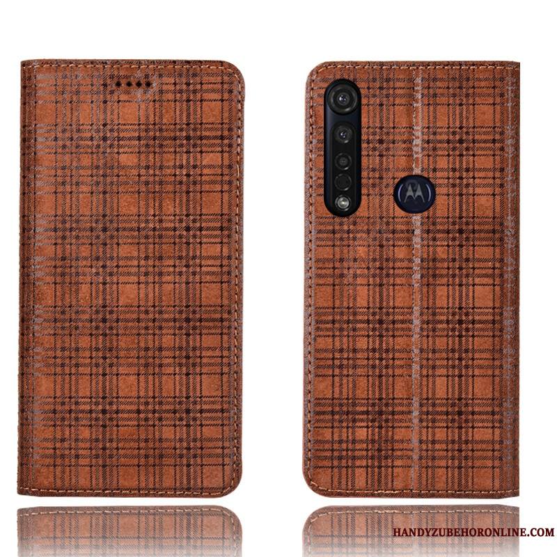 Moto G8 Plus Tout Compris Étui Étui En Cuir Housse Incassable Velours Coque De Téléphone