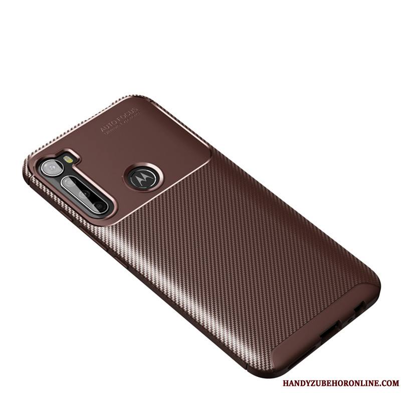 Moto G8 Power Fluide Doux Délavé En Daim Modèle Fleurie Incassable Protection Coque De Téléphone Étui