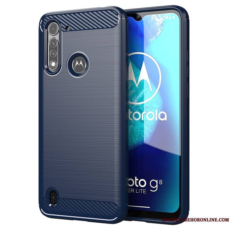 Moto G8 Power Lite Noir Coque De Téléphone Étui Légère Fluide Doux