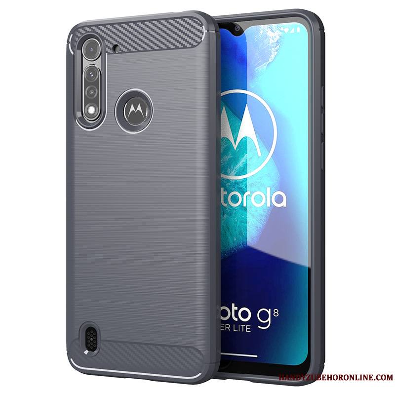 Moto G8 Power Lite Noir Coque De Téléphone Étui Légère Fluide Doux