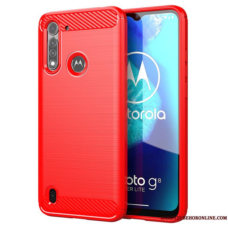 Moto G8 Power Lite Noir Coque De Téléphone Étui Légère Fluide Doux