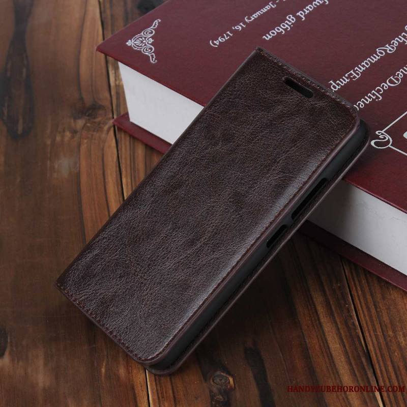 Moto G8 Rouge Protection Étui En Cuir Cuir Véritable Incassable Modèle Fleurie Coque De Téléphone