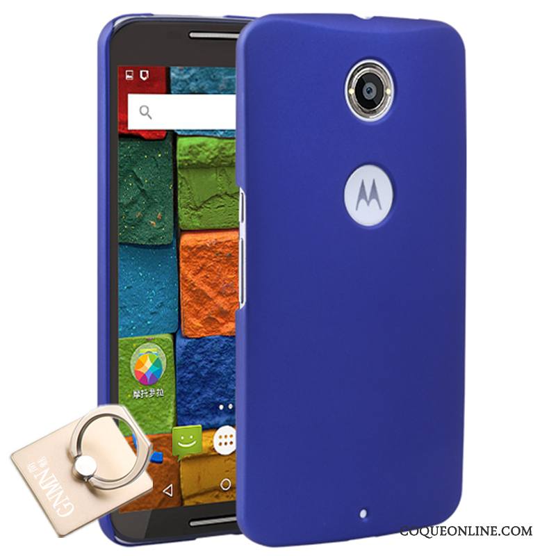 Moto Nexus 6 Coque Étui Bleu Téléphone Portable Incassable Difficile Protection
