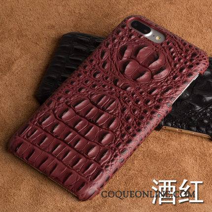 Moto X Coque De Téléphone Cuir Véritable Protection Rouge Crocodile Dimensionnel Luxe