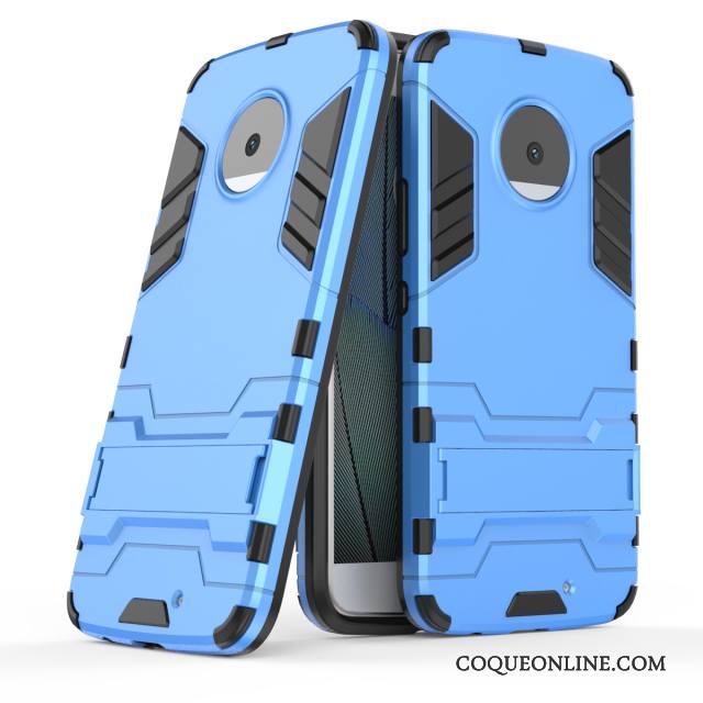 Moto X4 Armure Téléphone Portable Support Antidérapant Gris Étui Coque