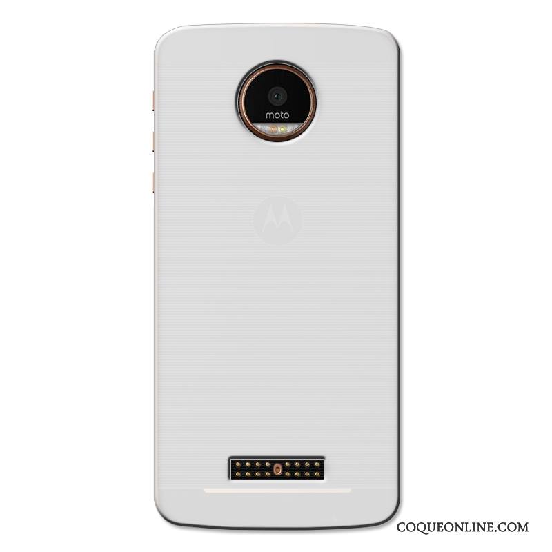 Moto X4 Coque Dessin Animé Étui Transparent Blanc Protection Peinture