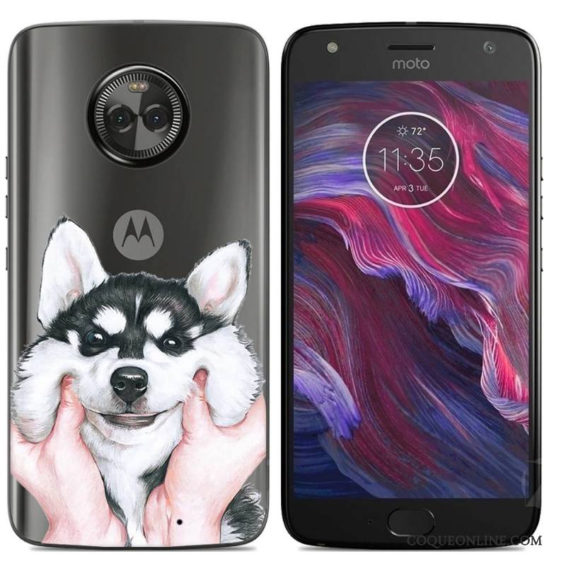 Moto X4 Coque Multicolore Dessin Animé Peinture Étui Créatif Téléphone Portable