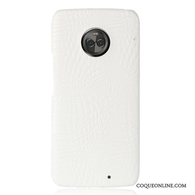 Moto X4 Coque Protection Rouge Crocodile Modèle Étui De Téléphone Couvercle Arrière