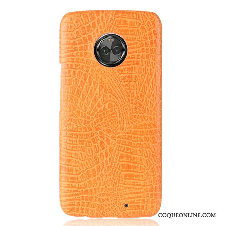 Moto X4 Coque Protection Rouge Crocodile Modèle Étui De Téléphone Couvercle Arrière