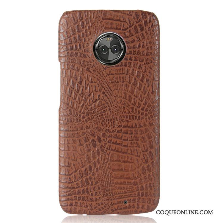 Moto X4 Coque Protection Rouge Crocodile Modèle Étui De Téléphone Couvercle Arrière