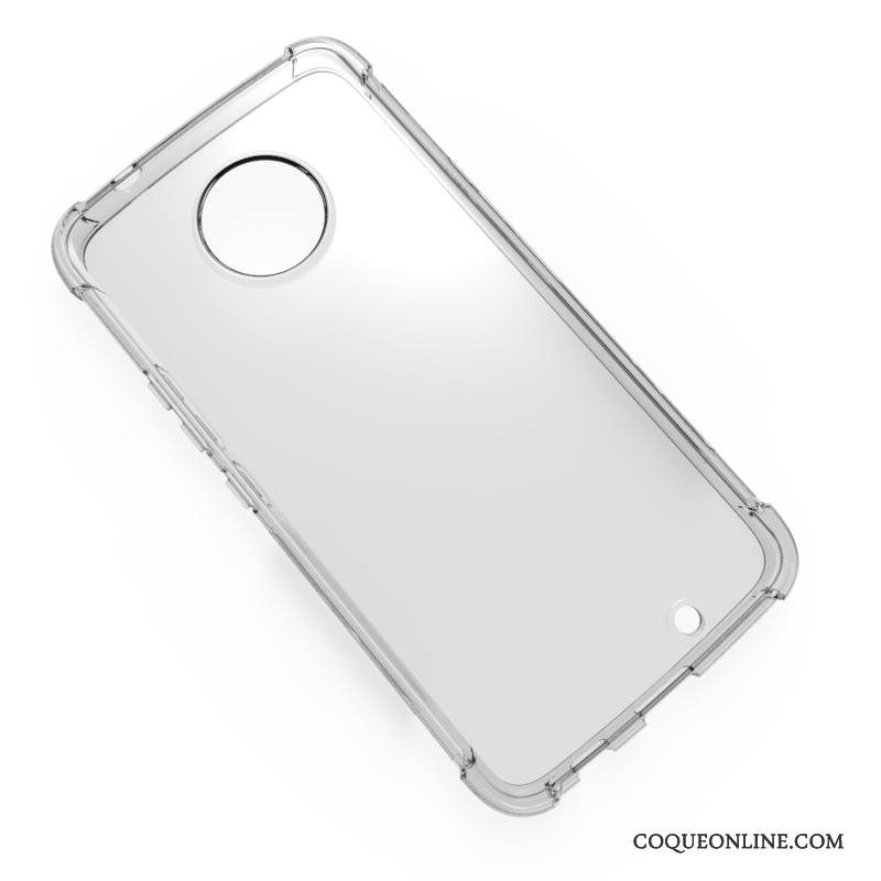 Moto X4 Délavé En Daim Étui Bordure Coque De Téléphone Protection Fluide Doux Transparent