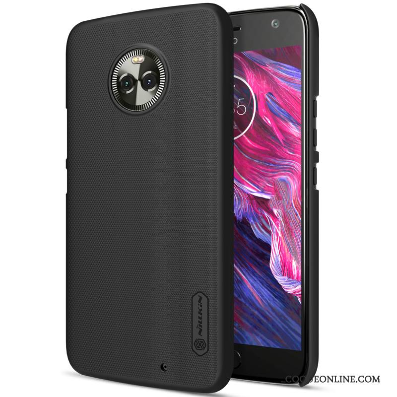 Moto X4 Rouge Difficile Incassable Or Étui Coque De Téléphone Délavé En Daim