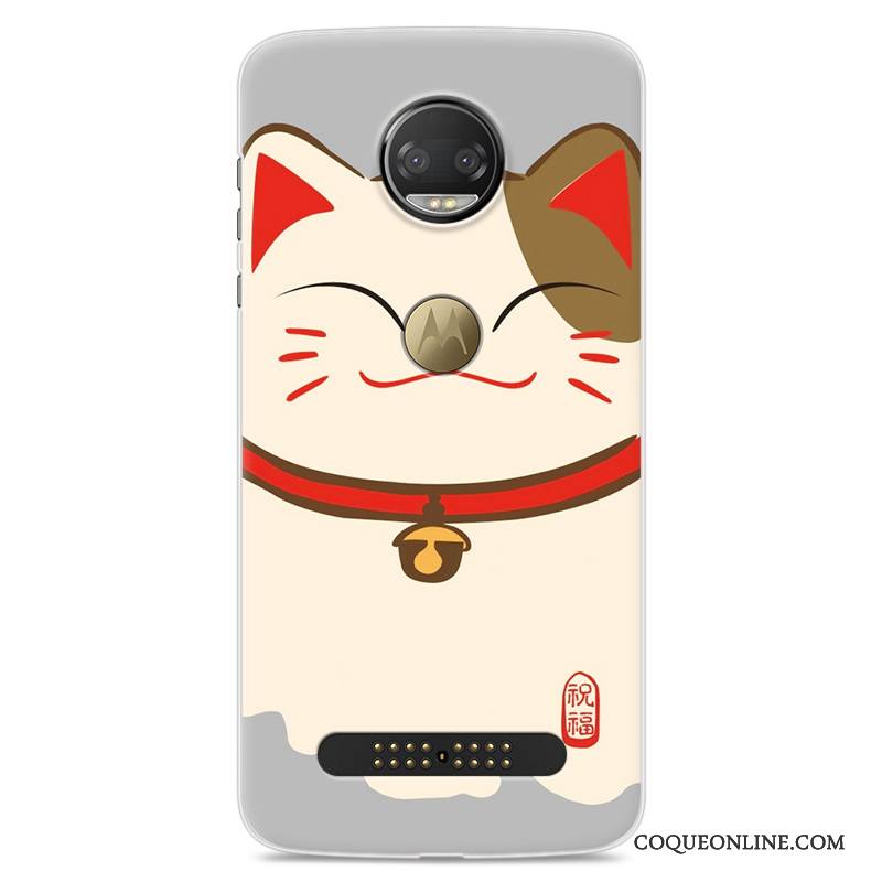 Moto Z 2018 Coque Protection Incassable Rouge Silicone Tout Compris Étui Dessin Animé